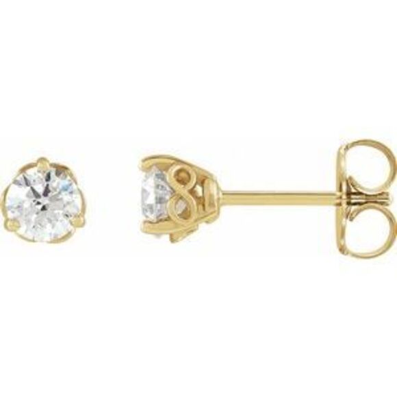 Kazi Luxury Round 1/2 CTW Lab-Grown Diamond Infinity-Inspired Earrings